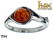 Jewellery SILVER sterling ring.  Stone: amber. TAG: ; name: R-937; weight: 3g.