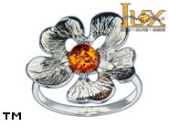 Jewellery SILVER sterling ring.  Stone: amber. TAG: nature; name: R-955; weight: 3g.