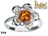 Jewellery SILVER sterling ring.  Stone: amber. TAG: nature; name: R-967; weight: 3g.