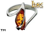 Jewellery SILVER sterling ring.  Stone: amber. TAG: ; name: R-972; weight: 3.3g.