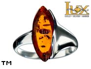 Jewellery SILVER sterling ring.  Stone: amber. TAG: ; name: R-973; weight: 3.8g.