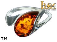 Jewellery SILVER sterling ring.  Stone: amber. TAG: ; name: R-976; weight: 3.2g.