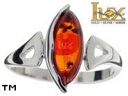 Jewellery SILVER sterling ring.  Stone: amber. TAG: ; name: R-A37; weight: 2.4g.