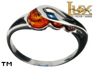 Jewellery SILVER sterling ring.  Stone: amber. TAG: ; name: R-A51; weight: 2.6g.