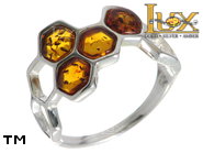 Jewellery SILVER sterling ring.  Stone: amber. TAG: nature; name: R-H15; weight: 3g.
