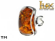Jewellery SILVER sterling ring.  Stone: amber. TAG: unique; name: RU-06D; weight: 7.8g.